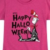 Girls' - Dr. Seuss - Cat in the Hat Happy Halloween Skeleton Cat Fitted Short Sleeve Graphic T-Shirt - 2 of 4