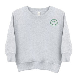 The Juniper Shop Embroidered Smiley Face Outline Toddler Sweatshirt - 1 of 4