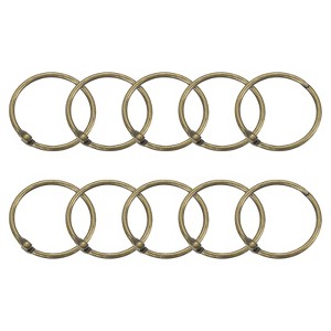 Unique Bargains Carbon Steel Loose Leaf Binder Snap Shower Curtain Rings 15 Pcs - 1 of 4