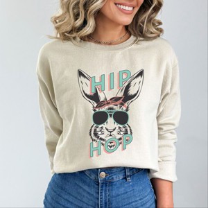 Simply Sage Market Green Hip Hop Bunny Sweatshirt - 1 of 4