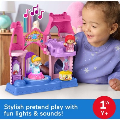 Детские куклы Little People Fisher-Price Little People DISNEY Princess Shimmer & Glow Dress Shop Toddler Playset & 2 Figures — фото 2