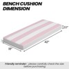 Crestlive Products Outdoor Bench Cushion with Ties Water Resistant Fabric Durable Thicken Memory Foam for Loveseat Couch Porch Swing - 2 of 4