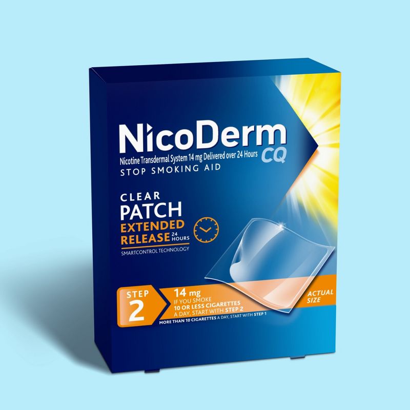 NicoDerm CQ Stop Smoking Aid Clear Patches Step 2 - 14ct, 3 of 12