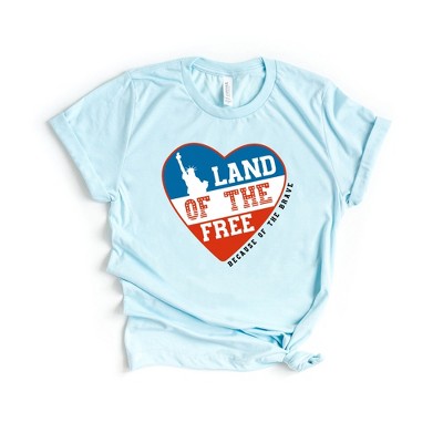Simply Sage Market Women's Land Of The Free Heart Short Sleeve Graphic Tee