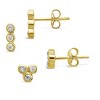 SHINE by Sterling Forever Sterling Silver 2pc Bezel Stud Set - 3 of 3