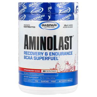 Gaspari Nutrition Aminolast®, Recovery & Endurance BCAA Superfuel, Strawberry Kiwi, 14.8 oz (420 g)