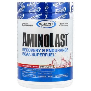 Gaspari Nutrition Aminolast®, Recovery & Endurance BCAA Superfuel, Strawberry Kiwi, 14.8 oz (420 g) - 1 of 3