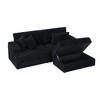 82" L-Shaped Sectional Sofa with Movable Footstool & Storage, 4 Toss Pillows - 4 of 4