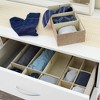 Household Essentials 3pc Drawer Organizer Set Latte Linen: Stackable Storage Boxes, Hard Sided, Light Brown, 12.6"x12.6" - 2 of 4