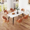 PU Leather Dining Chairs Set Of 6, Modern Kitchen Dining Room Chairs with Padded Seat Waterproof Non-Slip, Comfortable Dinner Chairs - 2 of 4