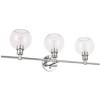 Elegant Lighting Collier 3 light Chrome and Clear glass Wall sconce - 4 of 4