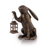 SPI Home Big Bunny Garden Lantern – 16.5" Aluminum & Glass Sculpture, Whimsical Rabbit Outdoor Accent for Yard or Patio - 3 of 3