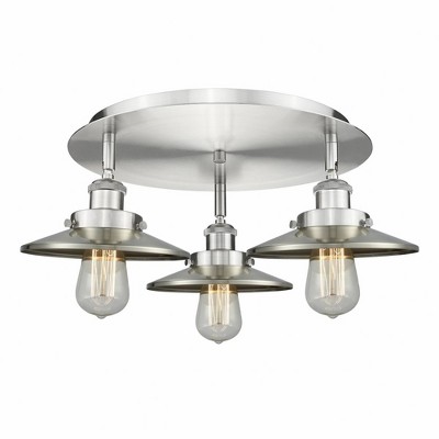 Ballston Urban - 3 Light Flush Mount In Industrial Style-5.5 Inches Tall and 19.75 Inches Wide