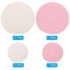 Unique Bargains Indoor Non-slip Absorbent Cotton Rope Plant Saucers Set of 4 - 3 of 4