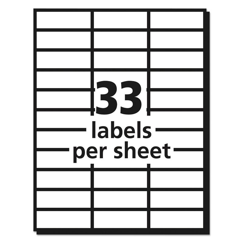 Avery Clear Copier Mailing Labels 1 x 2 13/16 2310/Pack 5311, 5 of 8