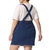 Agnes Orinda Women's Plus Size Fashion Ripped Hem Side Pockets Denim Suspender Mini Sundresses - image 4 of 4