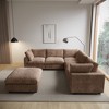 Cloud Modular Sectional Sofa,118" Oversized V Shaped Sofa Couch with Storage Ottoman,Plush Sofas for Living Room,5 Seater Couch with 1 Chaise - 2 of 4