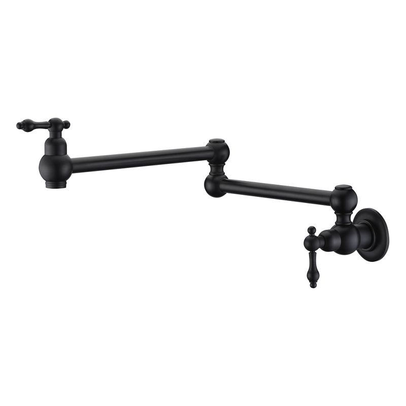 SUMERAIN Bronze Pot Filler Faucet Wall Mount Oil Rubbed Bronze, Dual Swing Joints and 24" Extension, 1 of 13
