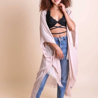 Women's Open Weave Drape Duster - LETO