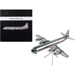 Lockheed L-188A Electra Astrojet Commercial Aircraft "American Airlines" Silver 1/200 Diecast Model Airplane by GeminiJets - 1 of 3