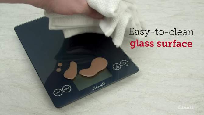 Escali Arti Glass Digital Scale Shiny Silver, 2 of 11, play video