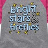 Girls' - Instant Message - Bright Stars And Fireflies Shirt Tail Raglan Graphic T-shirt - 2 of 4