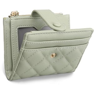 Clotth Womens Wallet - Slim RFID Blocking Wallet for Women PU Leather Bifold with Zipper Pocket Coin Purse with ID Window - 1 of 4