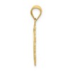 Black Bow Jewelry 14k Yellow Gold Filigree Oval Virgo the Virgin Zodiac Pendant, 20mm - 2 of 4
