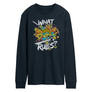 Men's - Teenage Mutant Ninja Turtles - What Rules Long Sleeve Graphic T-Shirt - 1 of 4