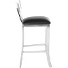 Zoey 35''H Stainless Steel Cross Back Counter Stool - FOX2035 - Safavieh Couture - 4 of 4