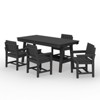 Hyleory HDPE Outdoor Dining Set, 5-Piece Patio Table and Chairs Set, All-Weather Dining Furniture for Backyard, Deck, or Garden - 2 of 4