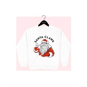 Women's Santa Claws Crewneck Sweatshirt - WKNDER - 1 of 1
