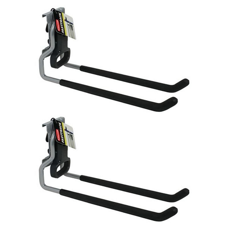 Rubbermaid Fast Track Wall Mounted Garage Storage Utility Multi Hook (2 Pack), 1 of 7