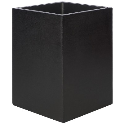 Minimalist Black Concrete Cubist Patio Planter, 31"x23"
