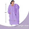 Ultra Long Fleece Blanket Hoodie Sweatshirt for Mens Womens, Full Body Warm Fuzzy Cozy Lounging Pullover, Adult Wearable Blanket, Gift - Catalonia - 2 of 4