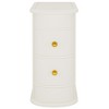 Resenkos Nightstand,Bedside End Table,Wood End Table, Narrow Side Table Nightstand with 2 Drawers,Off-White - 3 of 3