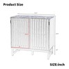 LIVAREEmlen Baker's Racks with Slatted Grille Striped Door, Modern Style Cabinet, High-Quality MDF and Metal Leg - 3 of 4