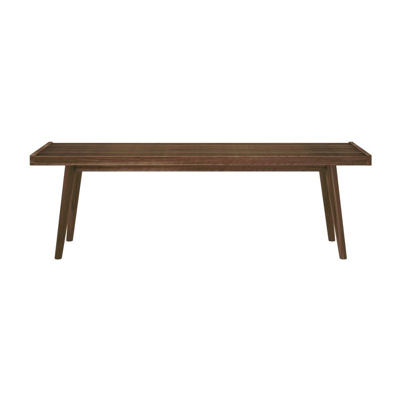 Max & Lily Entryway Bench, Wooden End of Bed Bench for Bedroom, Hallway, Porch, 56.25”, 2 of 6