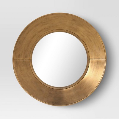Metal Window Pane Inspired Wall Mirror Gold - Cosmoliving By ...