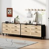 Racxily Rattan Dresser for Bedroom, with 6 Drawer Dresser, Boho Clothes Storage Cabinet, for Hallway, Living Room, Bedroom - 4 of 4
