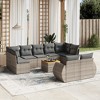 vidaXL Garden Sofa Set Grey PE rattan Medium Modular Garden Sofa Set - 2 of 4