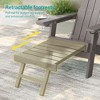 Sonkuki 4-Piece Folding Adirondack Chair with Retractable Ottoman, Fire Pit Patio Chair with Cup Holder Lawn Outdoor Lounge Chair - 4 of 4