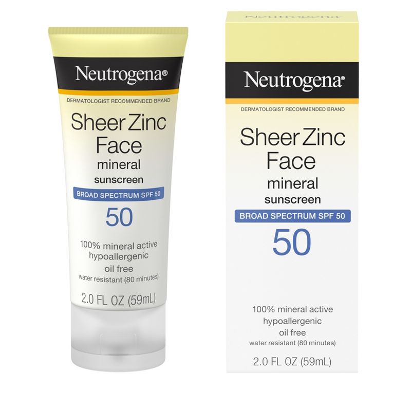 Neutrogena Sheer Zinc Sunscreen Face Lotion - SPF 50 - 2 fl oz, 3 of 12