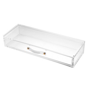 russell+hazel Acrylic Bloc Drawer Clear: Desk Organizer, Acrylic Office Supplies Holder, 12.5" x 4.32" x 2.25" - 1 of 4