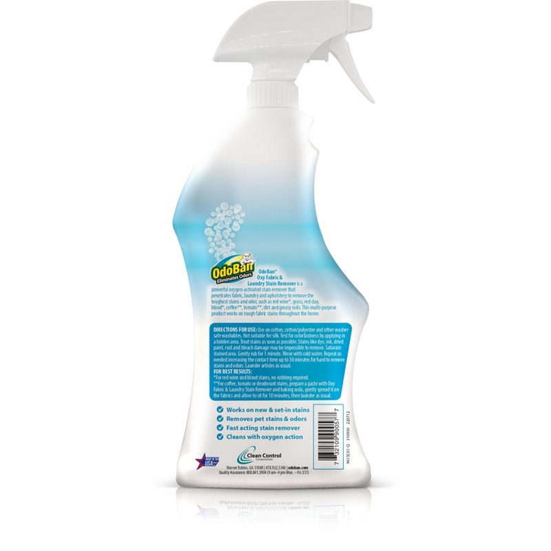 OdoBan Ready-to-Use Oxy Fabric and Laundry Stain Remover, 32 Ounce Spray, 2 of 4