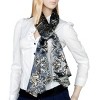 Slickblue Sophisticated Black Paisley Pattern Silk Scarf - Soft, Lightweight, and Perfect for All Outfits - 4 of 4