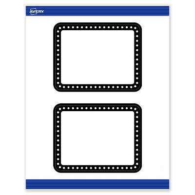 Avery 4.25" x 5.5" Cards, Black and White Polka Dots, 20 ct