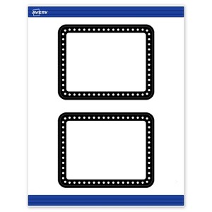 Avery 4.25" x 5.5" Cards, Black and White Polka Dots, 20 ct - 1 of 4