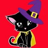 Women's Design By Humans Halloween Cat By AdrianaOliveira Racerback Tank Top - 2 of 3