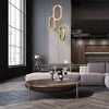 LNC Verbena 3-Lights 25.6" Luxury and Glam Cluster Integrated LED Crystal Loop Chandelier,Polished Gold - 4 of 4